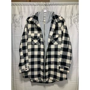 Built by Dreamers Buffalo Plaid Button/Zip Up hoodie SMALL